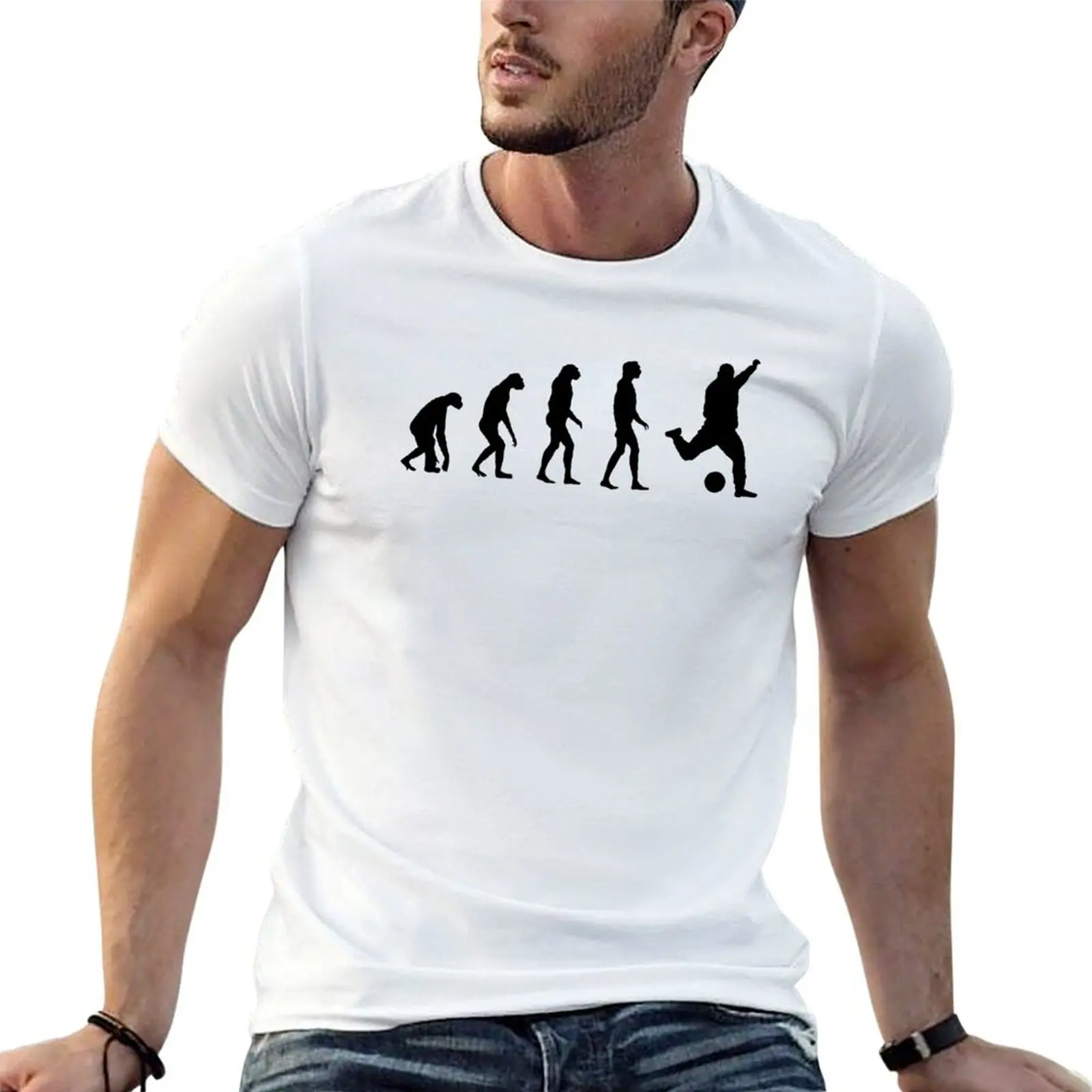 T-shirt décontracté pour grands et grands-tailles, idéal pour le football