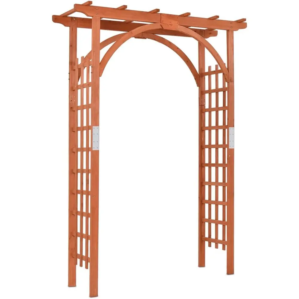 85 Outdoor Garden Archway with Lattice Trellis for Climbing Plants, Perfect for Weddings and Backyard Decorations