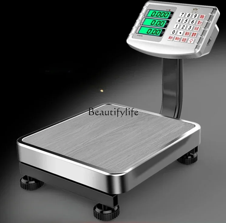 Electronic Commercial Small Platform Scale 60kg Electronic Weight High Precision Fruit Pricing Scale