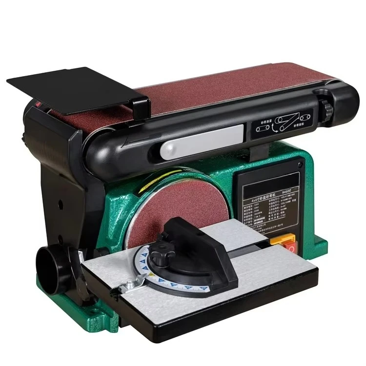 550W/750W Professional Induction Motor 150mm Adjustable Belt Sander 6 Inch Disc Bench Belt Machine for Wood Polishing Grinding