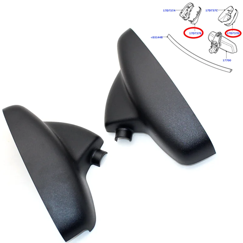 Wooeight 1Pc Car Interior Rearview Mirror Cover Cap For Land Rover Range Rover Sport Freelander 2 Discovery 4 LR024856/LR024857