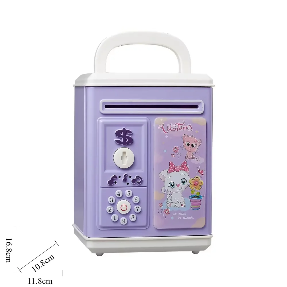 بنك ATM Piggy الإلكتروني للأطفال - بنك النقود لفتح مفتاح الطفل، لعبة توفير تعليمية