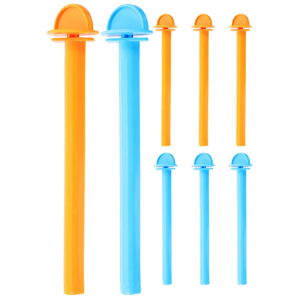 

8pcs Blue 4 Yellow 4 Bird Perch Plastic Parrot Stand Cage Accessories Claw Stick Durable Safe Design Easy Installation Multi
