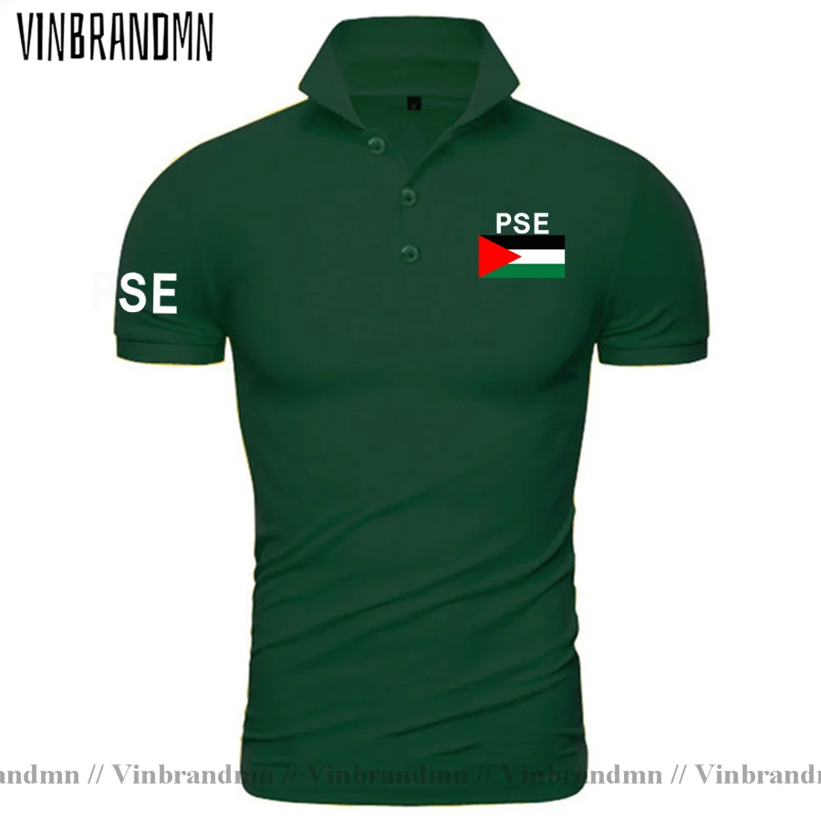 State of Palestine Palestinian Polo Shirt Men Short Sleeve Classic Brand Printed For Country 2023 Cotton Nation Team Flag PS PSE