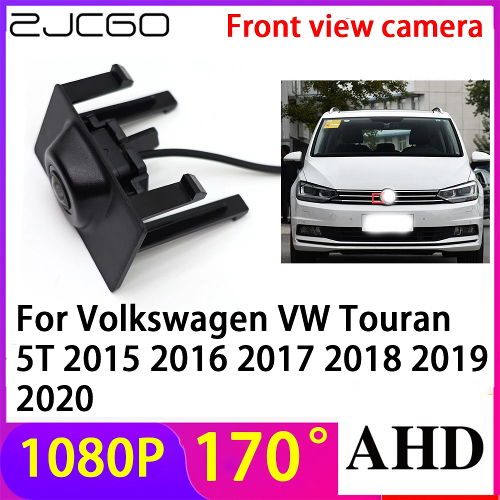 ZJCGO AHD 1080P LOGO Car Parking Front View Camera Waterproof for Volkswagen VW Touran 5T 2015 2016 2017 2018 2019 2020