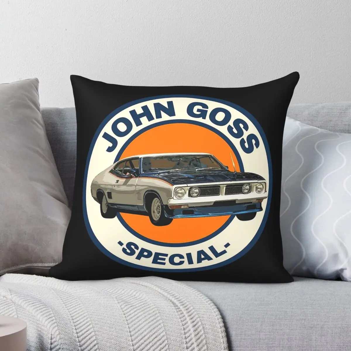 John Goss Special Square Pillowcase Polyester Linen Velvet Pattern Zip Decorative Throw Pillow Case Home Cushion Cover