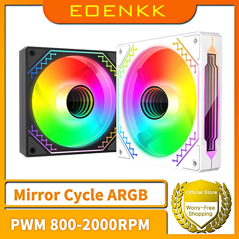 

Prism 120 25 Вентилятор охлаждения для ПК 120 мм 5 В 3-контактный ARGB Циклический зеркальный световой эффект PWM 800–2000 об/мин Вентилятор охлаждающего корпуса 1 шт.