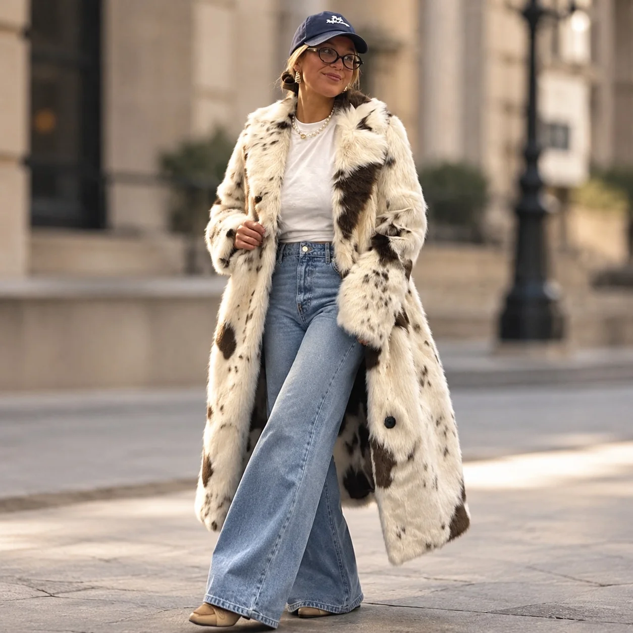 Long Length No Hood Coat with Regular Sleeve Long Sleeve Notched Lapel European and American Style Street Sexy Autumn Women Coat