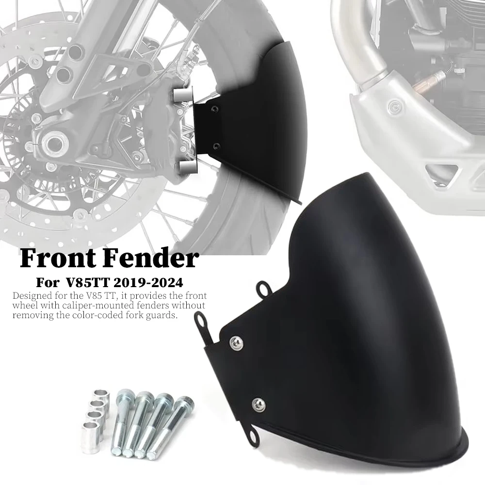 

Motorcycle Tuning Parts New Front Mud Guard Fender Mudguard Black Accessories For Moto Guzzi V85 TT V85TT V 85 TT 2019 - 2024