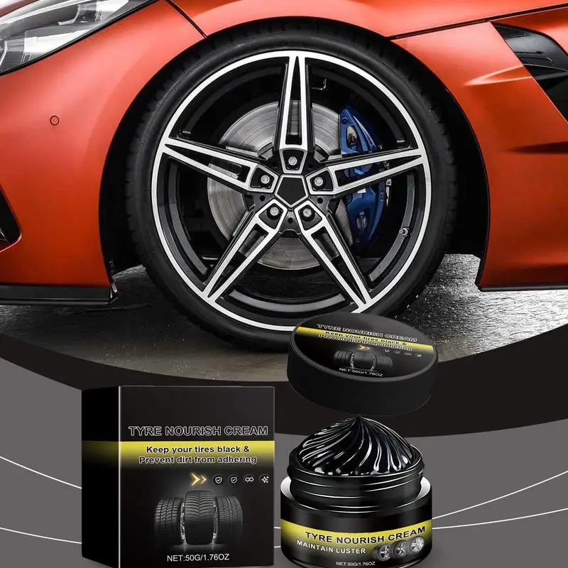 Car Tire Nourish Wax Cream Tire Dust Remover Wax Auto Tire Refurbishment Wax Shiny Bright Coating Paste Anti UV Black Turtle Wax