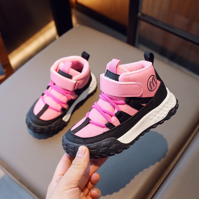 Children Fashion Girls Sneakers Hook & Loop 2023 Spring and Autumn New Narrow Band Boys Sport Shoes Cool Korean Style Non-slip