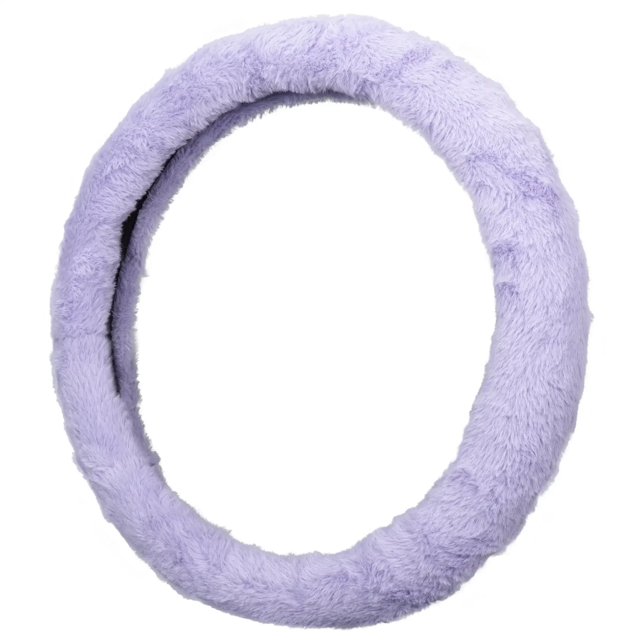 

Auto Drive Lavender Faux Fur Memory Foam Universal Steering Wheel Cover