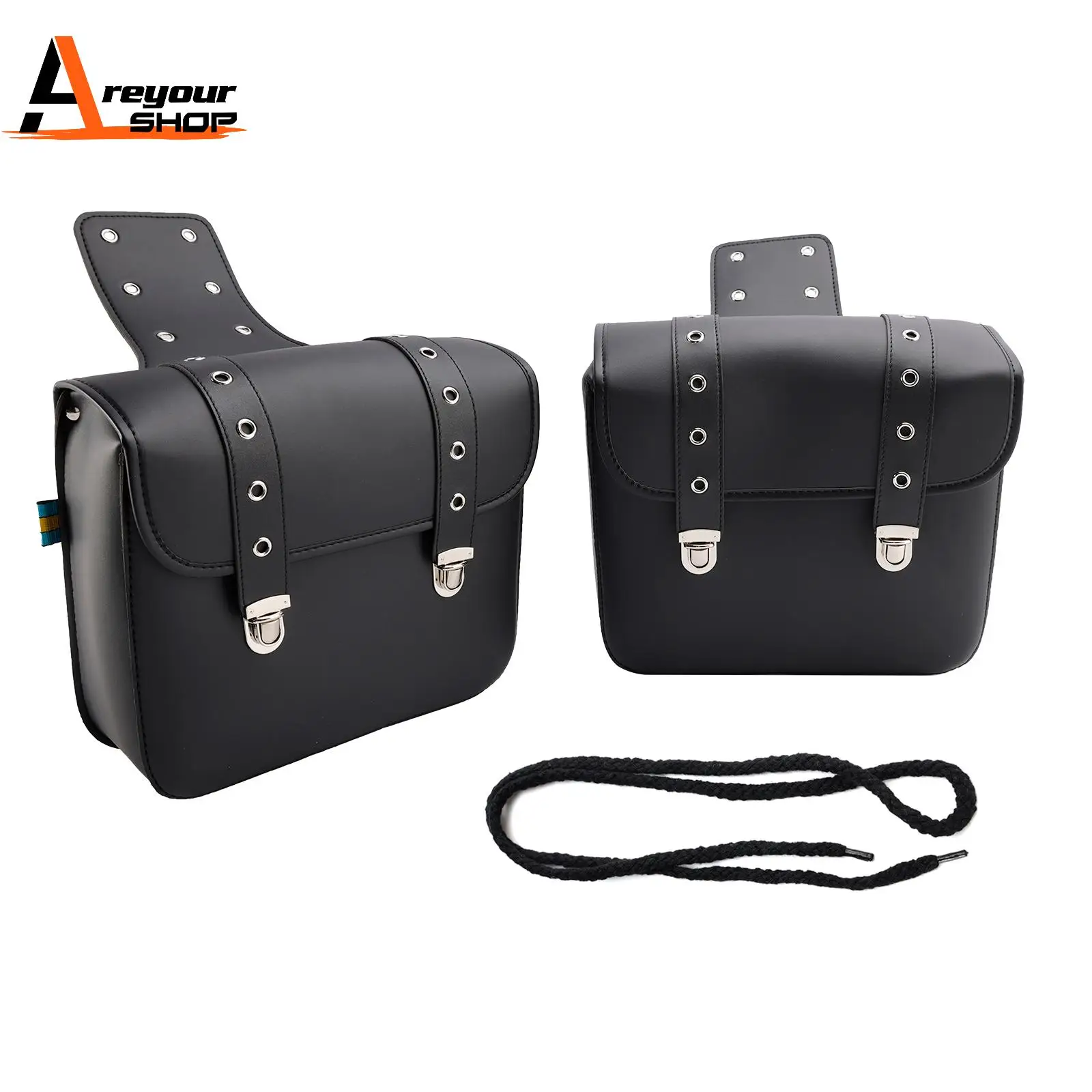 

Tail Bag Side Saddlebag Tail Bag Luggage Pouch Storage Black 20L for Motorbike