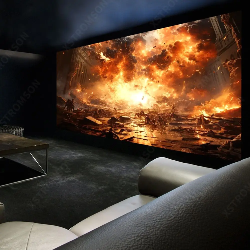 Hot HD 92- 200 inch Cinema White Projector Screen 60MM/90MM Bezel Fixed Frame 4K 8K Popular Classic for Home Theater Projection