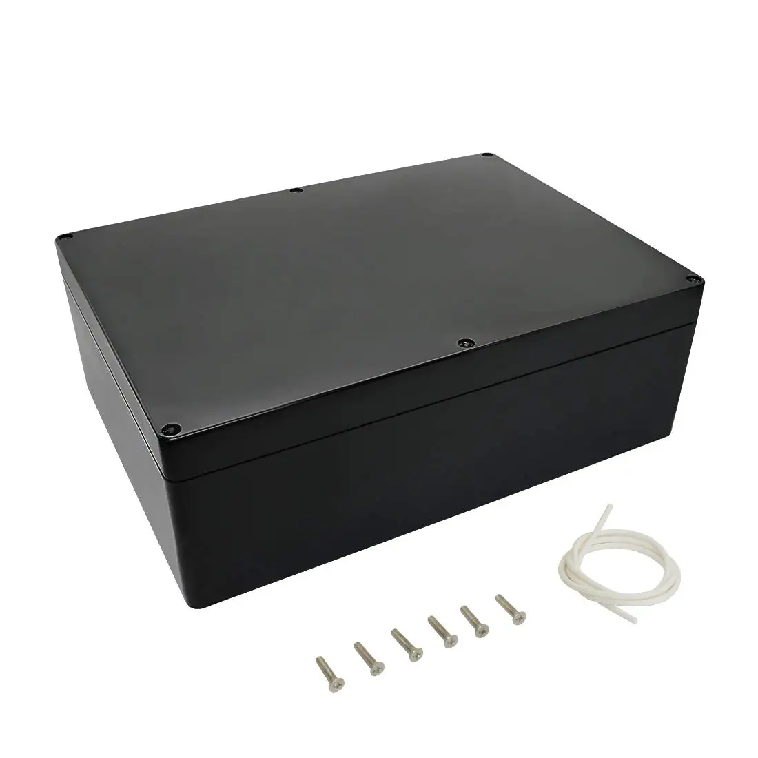 ABS Plastic Electrical Project Case Power Junction Box, Project Box Black Enclosure 10.4