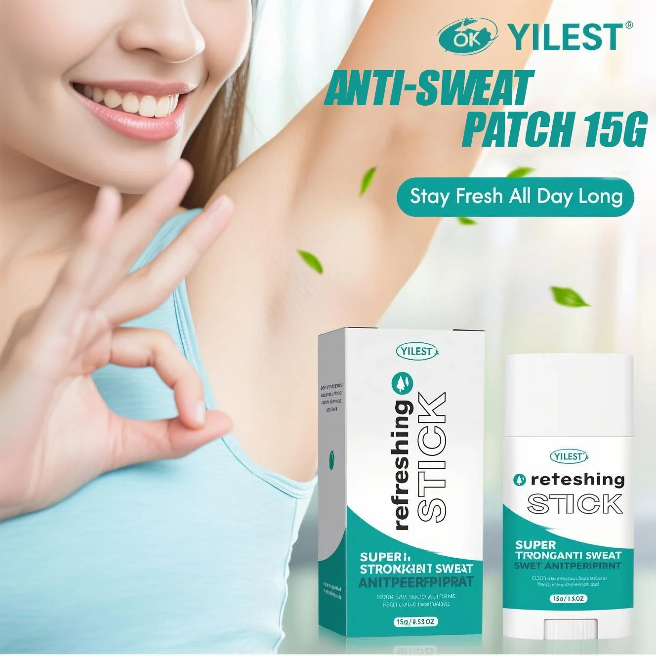 

TILEST Super Strong Anti Sweat Stick - 48 Hour Dryness for Hands Feet & Underarms, Prevents Sweating & Keeps Clothes Dry