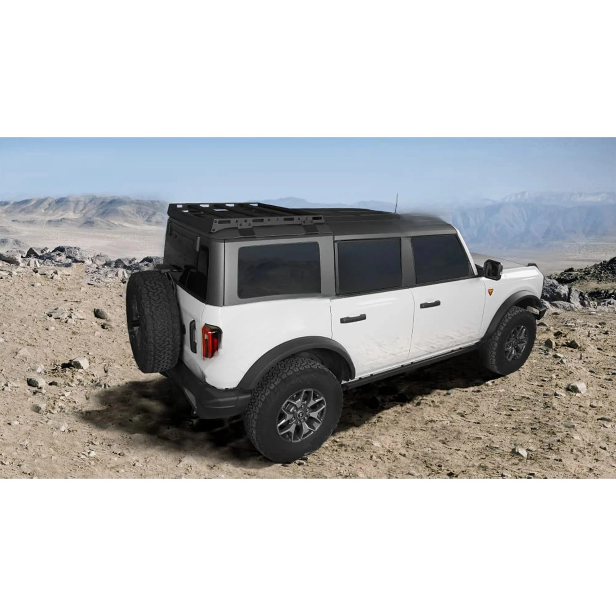 Half Short Roof Rack Rear Cargo Basket Crossbar For Ford Bronco 4 Door Hardtop 2021 2022 2023