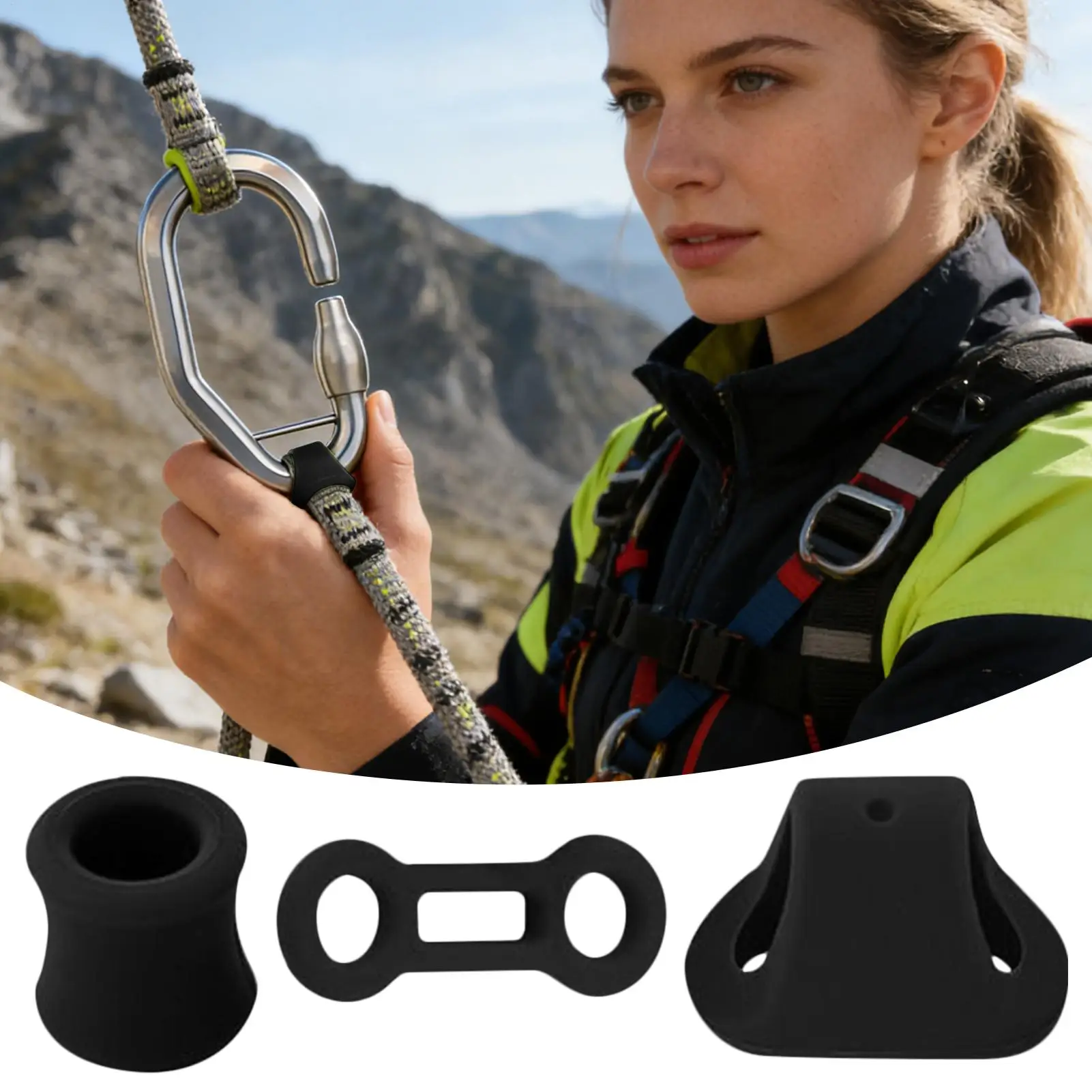 

Позиционирующие фиксирующие карабинные кольца для скалолазания, силиконовые сверхмощные безопасные спуска, карабинное оборудование для спуска