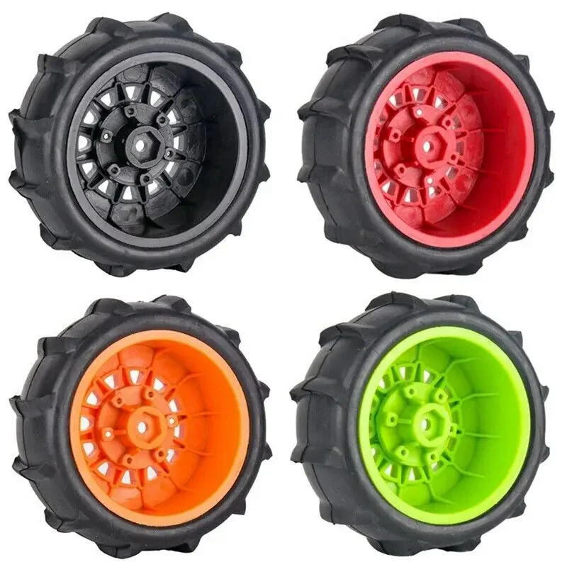 

l # Sand Tire 4PCS 116 * 48 mm 1/8 1/10 Short Course Truck Wheel with 12/14/17Mm Hex for Slash Arrma SENTON VKAR RC CAR