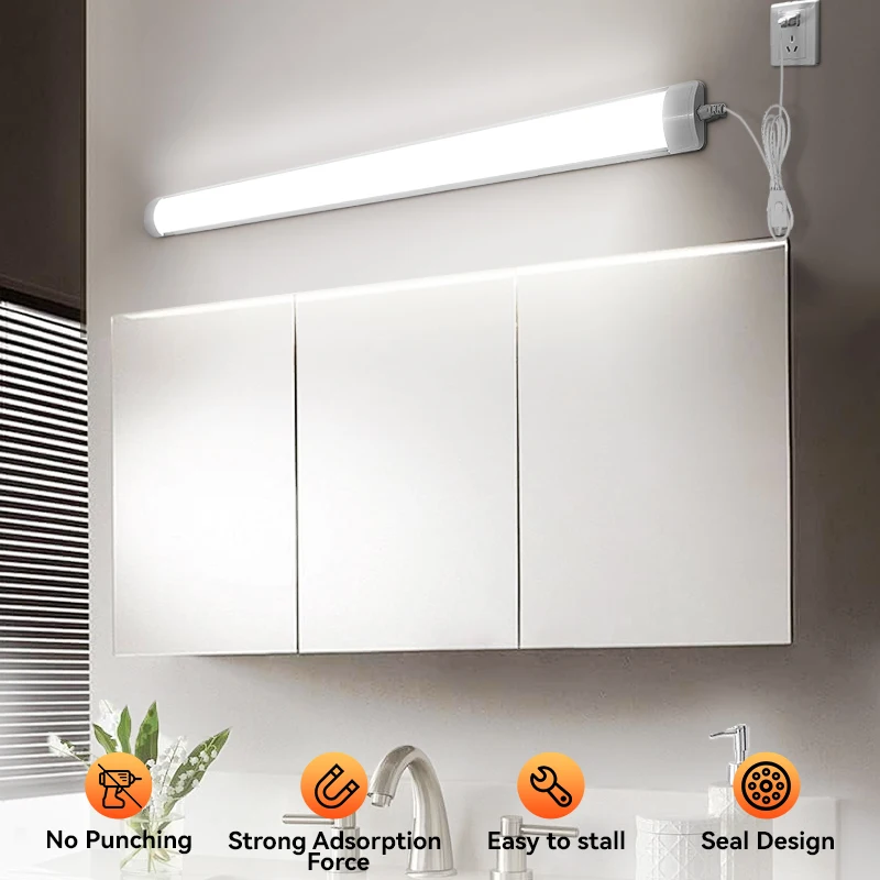 Lighting Strip Remote Control Kitchen LED Tubes Light Cabinet Lamp 110v 220v Led Lamps for Bedroom Wardrobe Home Cabinet Lights