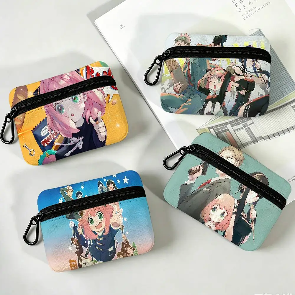 Magic Shark SPY X Family Anime Oxford Cloth Zipper Wallet Multifunctional Hanging Coin Bag For Credit Cards Keys Coins Earbuds