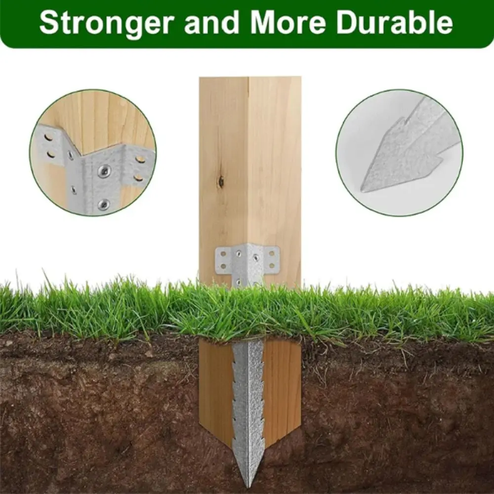 Steel Construction Railway Sleeper Bracket Serrated Design Heavy Duty Post Bracket Metal Material Small Size