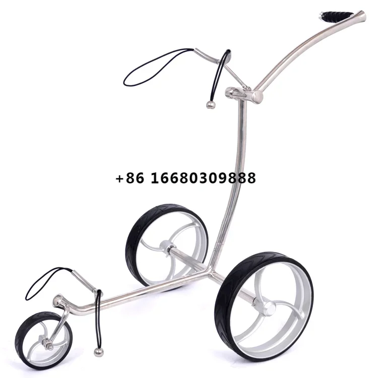 

Factory Manufacture Portable golf trolley electric lithium remote control Folding Golf Bag Trolley With Three Wheels