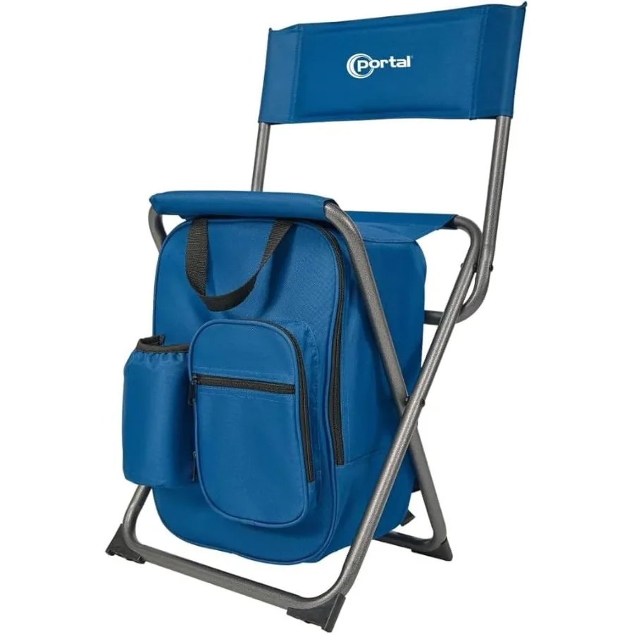 Backpack Cooler Chair with Backrest and Builtin Cooler for Outdoor Fishing Camping Hiking and Hunting Compact Folding Stool Sup
