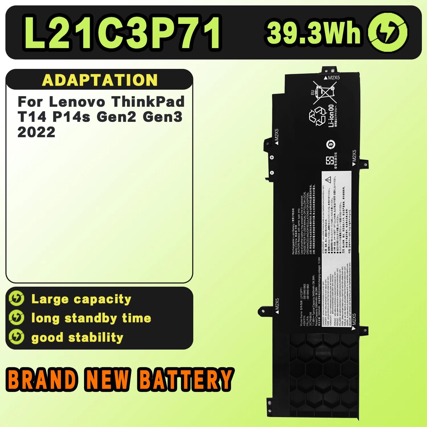 SAT L17C4PB0 New Laptop Battery Replacement For LENOVO IdeaPad Air 14IWL 15IKBR 15IWL 14ARR L17C4PB0 7.68V-45Wh-5928mAh