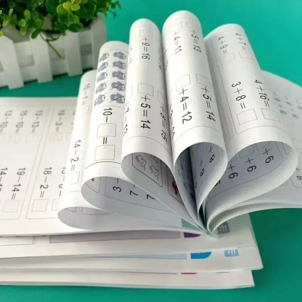 Paper Arithmetic Exercise Books Handwritten Addition and Subtraction Arithmetic Question Book Within 10