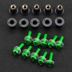 Kits de parafusos do pára-brisas para Kawasaki, Defletores de pára-brisas M5 Parafusos, ZX6R ZX 6R ZX7R ZX9R ZX10R ZX-10R ZX12R ZX14R, 10 Pcs