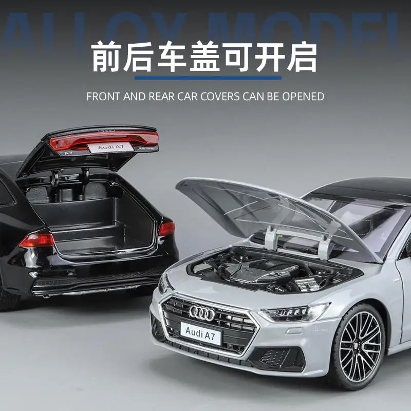 1:24 Audi A7 Alloy Model Car Toy Diecasts Metal Casting Sound and Light Car Toys For Children Vehicle