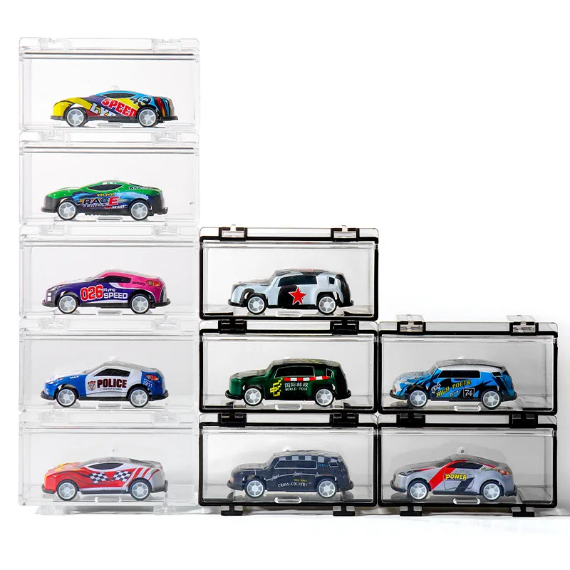 1pc Storage Display Case for Hot Wheels,Matchbox,1/64 Display Case,Stackable Toy Car Collection Display Box for Car Model Toys