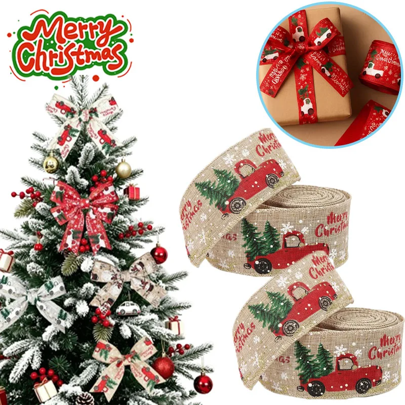 1-20PCS Christmas Ribbon Faux Satin Bow Ornament for Gift Box Wrapping Tree Garland Balcony Porch Home Party Wedding Decor