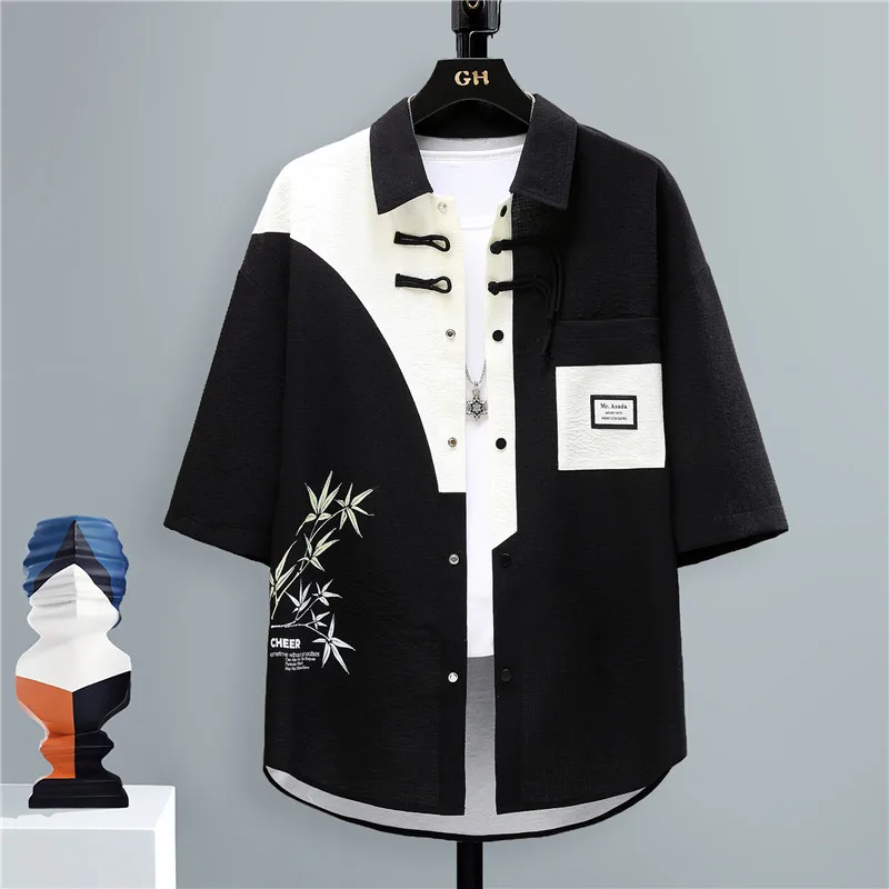 Summer fashion 2 Pieces Set Tracksuit Men\'s Two Piece Shirt Shorts Harajuku Streetwear Oversized Men Sets Short Sportswear Suits