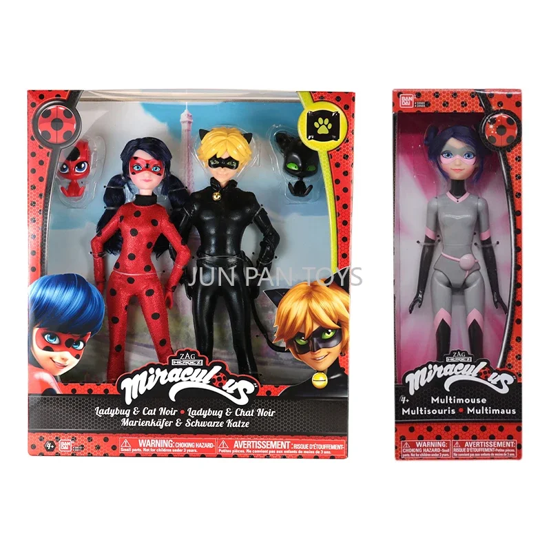 Zag Heroez Miraculous Ladybug and Cat Noir Multimouse Classic Anime Action Figure Fashion Doll Collectible Girl Children Toy 1pc