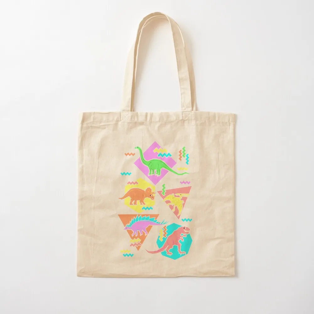Nineties Dinosaurs Pattern Tote Bag Candy bags women bag Custom bag Canvas Tote