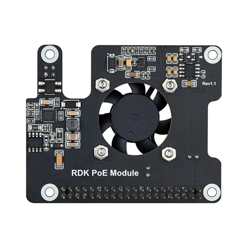 N34R-For RDK X5 Poe HAT With Fan+Heatsink For D-Robotics RDK X5 Motherboard IEEE 802.3Af/At Expansion Board