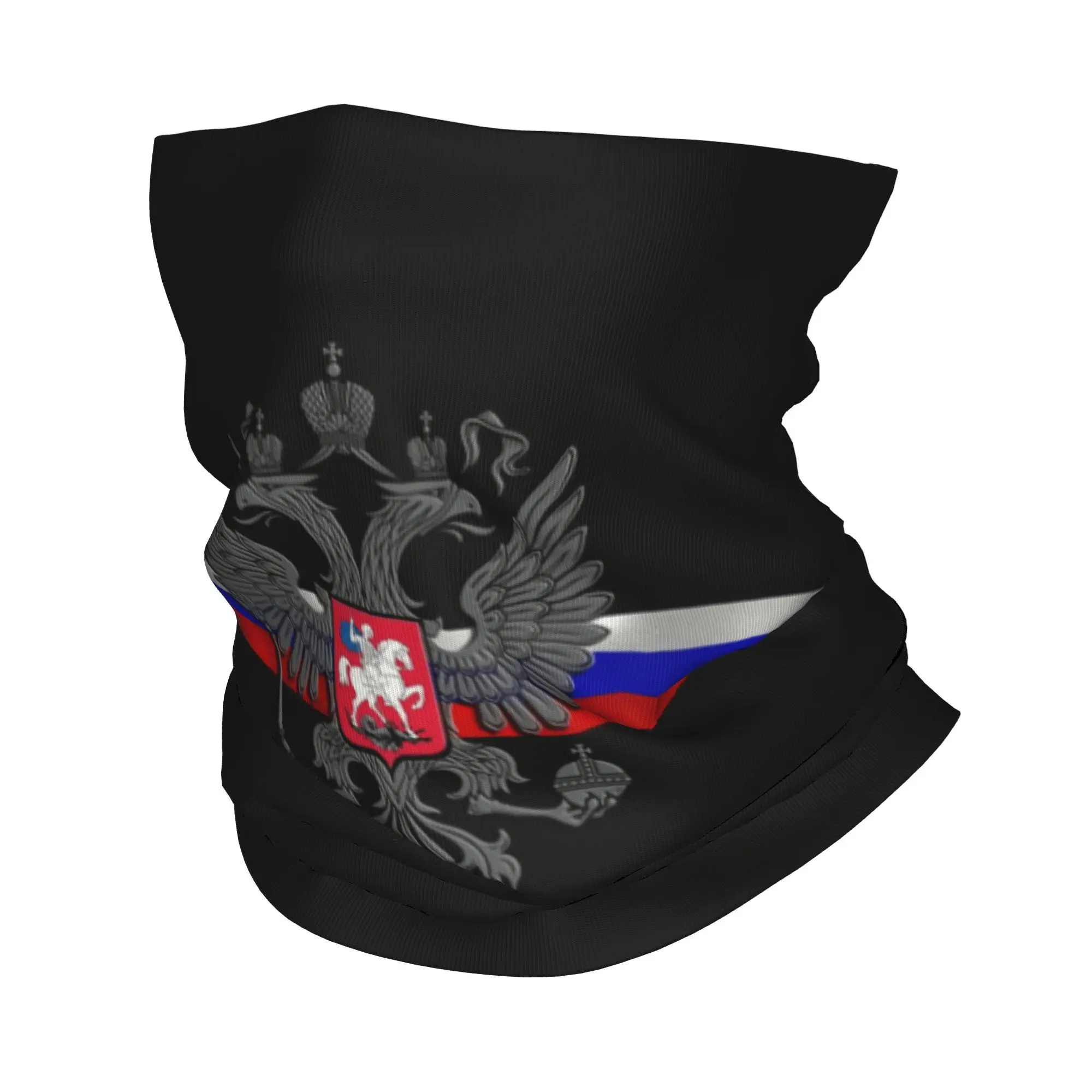 Aangepaste Rusland trotse bandana winter nekwarmer vrouwen winddichte wrap gezichtssjaal voor wandelen Russische vlag Gaiter hoofdband