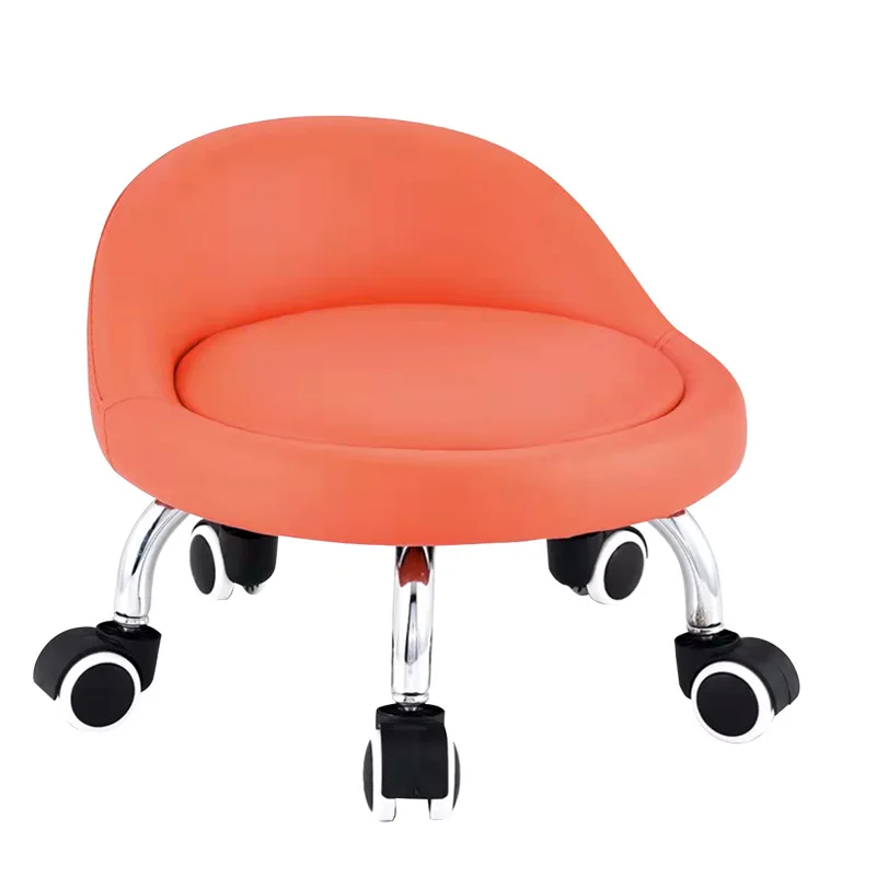 Joylove-taburete giratorio de polea para niños pequeños, silla Universal con respaldo de rueda, taburete bajo, sofá, pedicura, cambio de zapatos