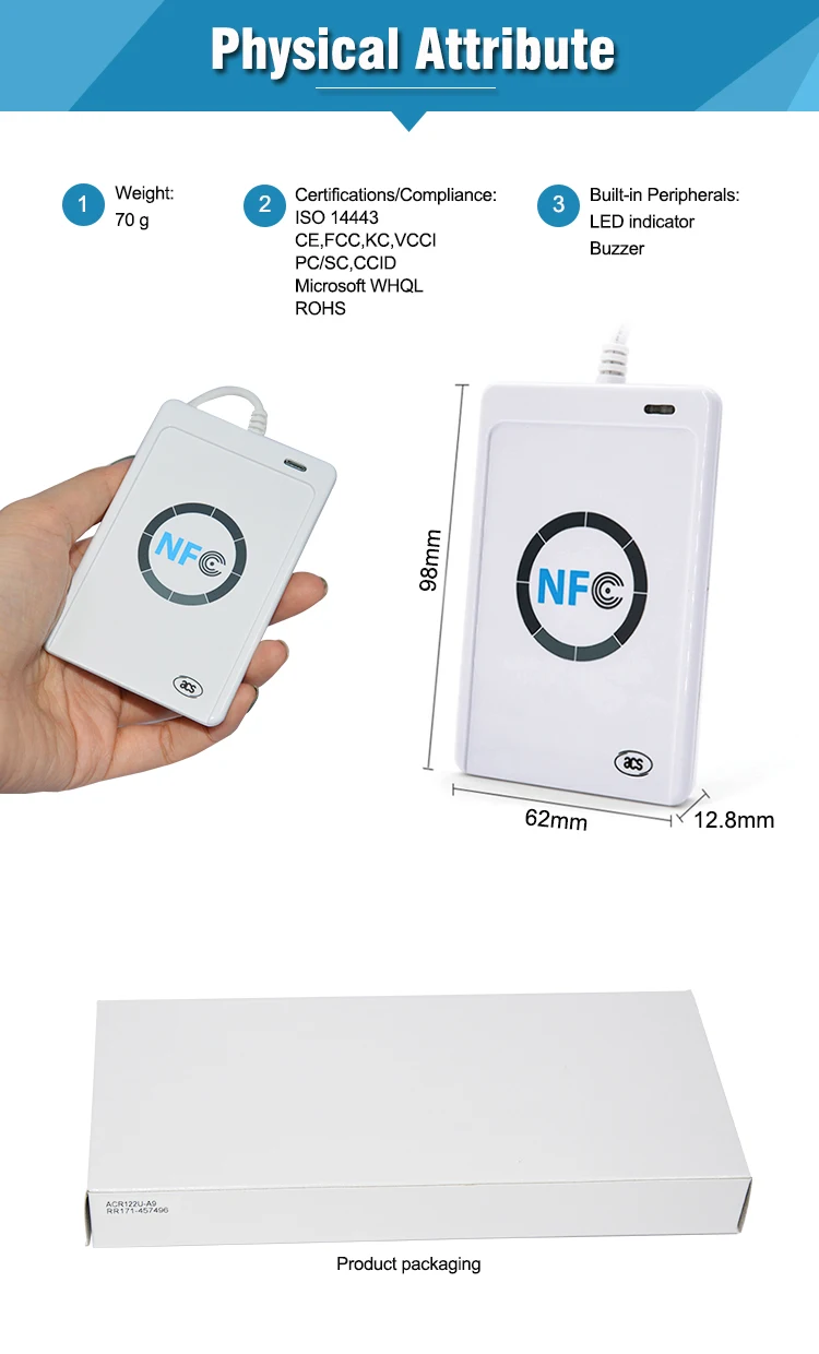 

NFC card reder With USB interface ACR122U