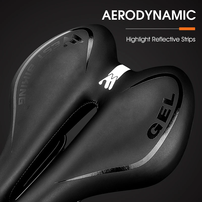 West Biking-通気性のある透かし彫りの自転車シート,快適で人間工学に基づいたシート,柔らかいジェルスポンジ付き,MTBおよびロードバイク用