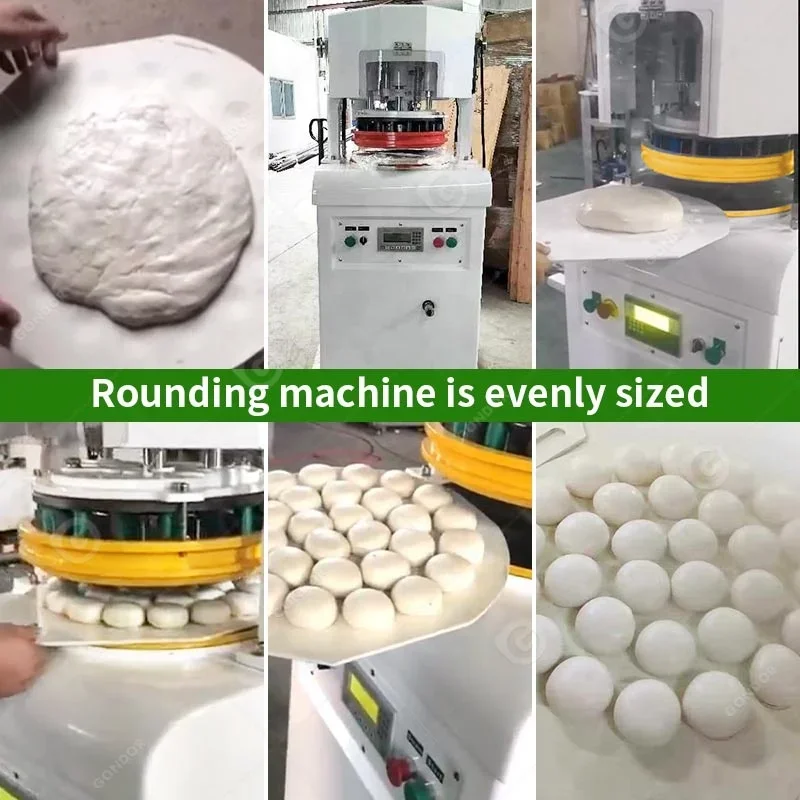 Automatic Hamburger Bun Boleadora De Masa Panaderia Ball Machine Pizza Divide Dough And Rounder