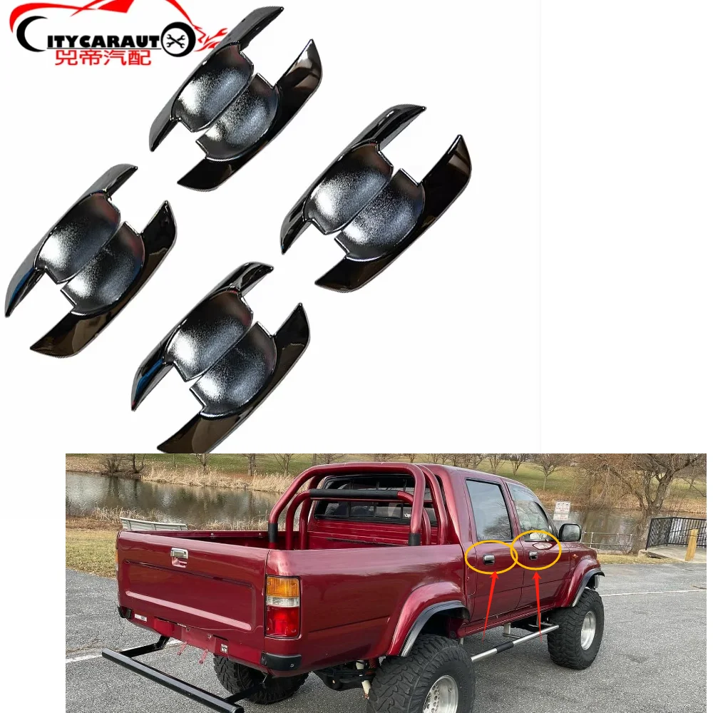 

citycarauto Chromium Styling for hilux vigo handle cover 4 door bowl cover fit for 2005-2011 toyota hilux vigo pickup car