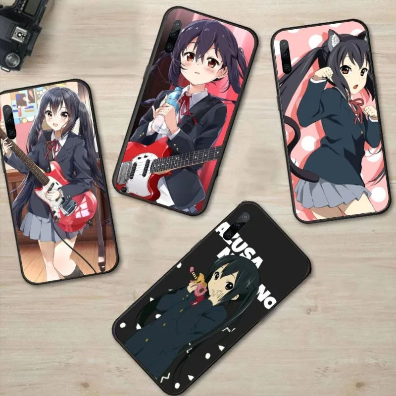 K-ON Nakano Azusa Phone Case for Huawei P50 P40 P30 Pro Lite P Smart 2021 2019 Magic 3 Black Soft Phone Cover Funda