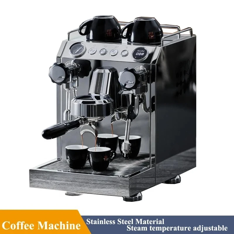 

220V Stainless Steel Commercial Semi-Automatic Coffee Machine Home Italian Commercial Milk Tea Shop