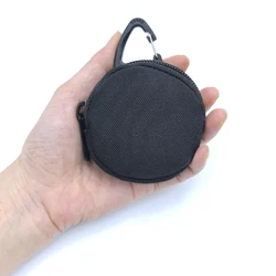 Sports and outdoor tactical earphone case, hanging bag, key case, round mini coin purse, simple and fashionable storage