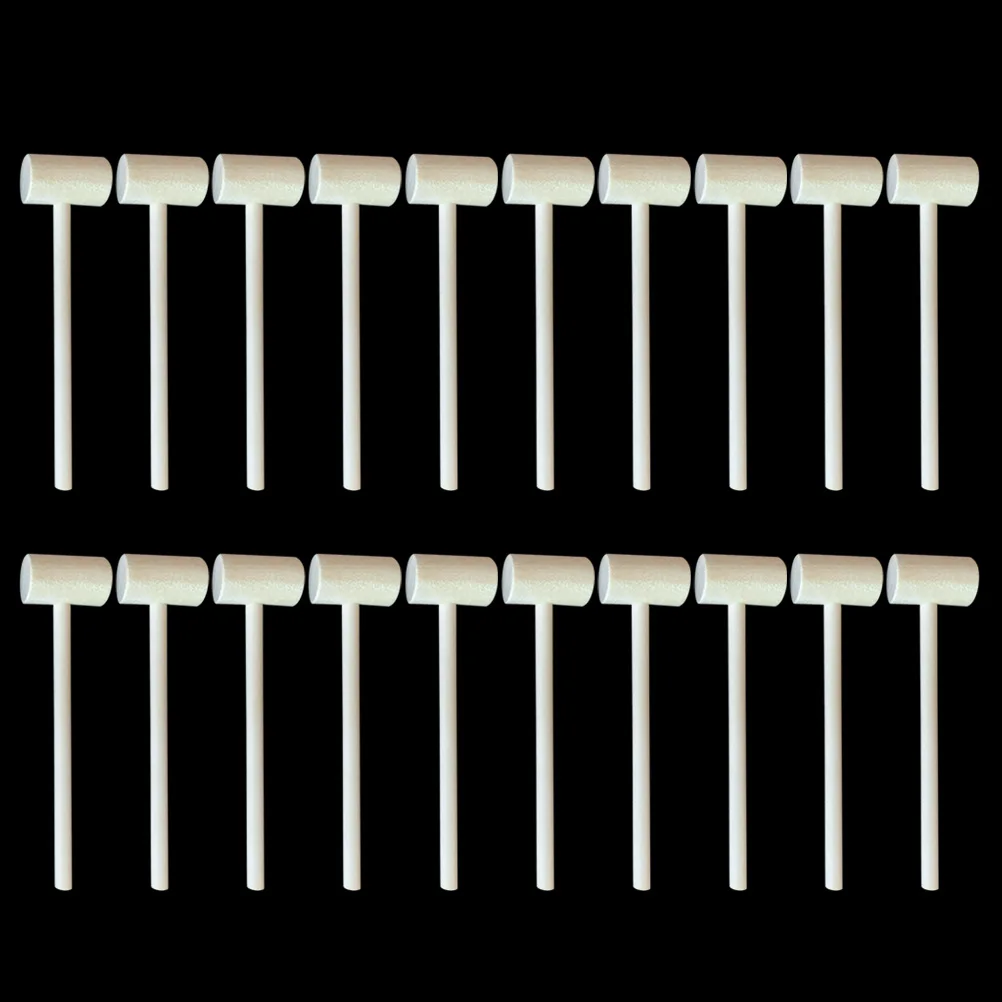 20 قطعة المطارق الخشبية الصغيرة للأطفال التعليمية قصف مجموعة صغيرة السلس مقبض مونتيسوري اليد التنسيق العين المطرقة