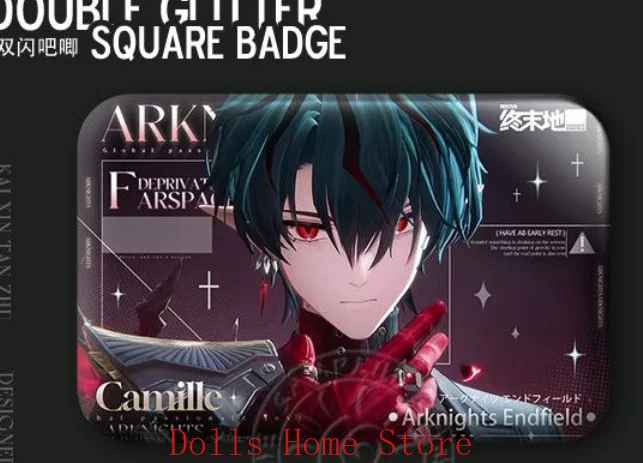Anime Game Arknights: Endfield Camille Cosplay figure 70mm Double Flash Badge brooch ornament Halloween gift view 6
