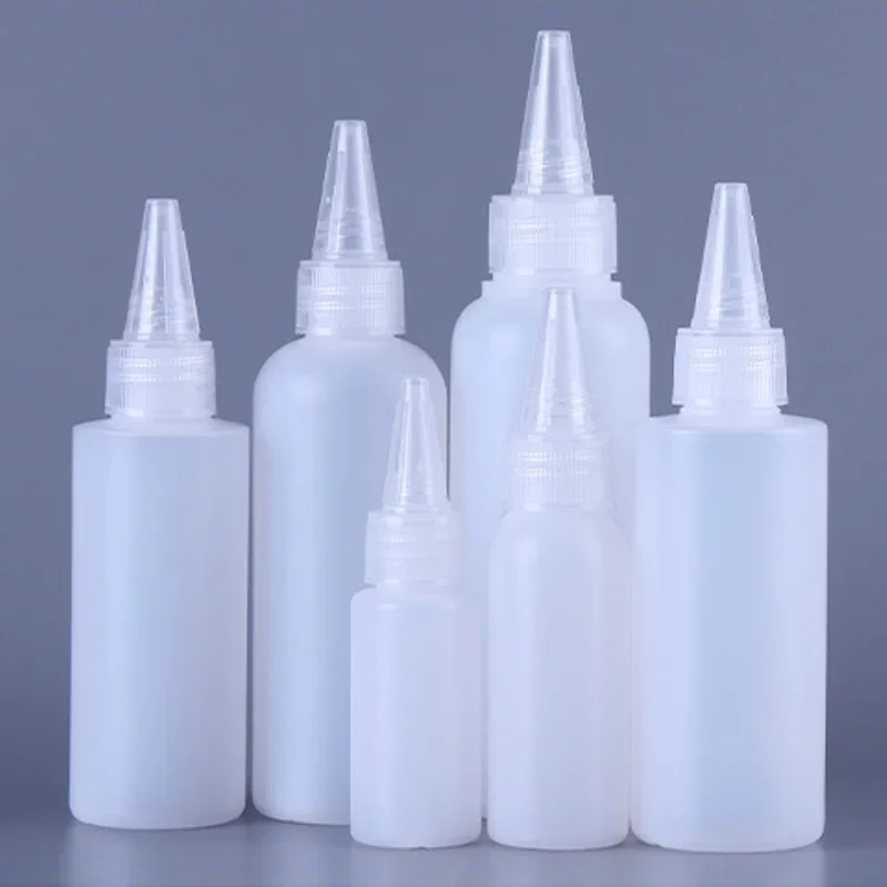 50Pcs/lot 10ml-250ml HDPE Plastic Dispensing Bottle Gel Cap/hair  with Twist Top Liquid Water Soap Dispenser Refillable Bottles